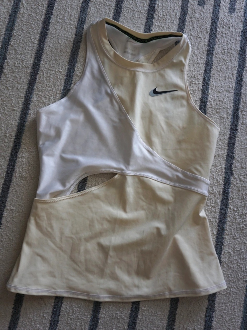 Nike Court Slam Tennis Outfit Set Women’s Yellow White Tank Skirt Small - Picture 6 of 10